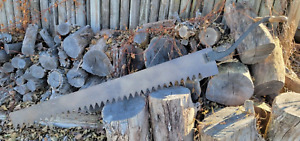 Antique Disston Primitive Ice Saw 54 Blade Hand Tool Rustic Decor Barn Cabin