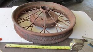 Antique Steel Wire Spoke Wheel Craft Base Hanging Lamp Project Lot D