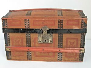Antique Dome Top Doll Trunk C 1880