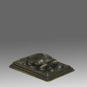 French Animalier Bronze Study Entitled Tortue By Antoine L Barye