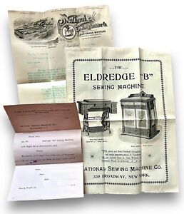 Eldredge B Sewing Machine 1897 Ephemera Advertising Flyer Letter National Sewing
