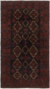 Vintage Hand Knotted Area Rug 3 9 X 6 8 Traditional Wool Carpet