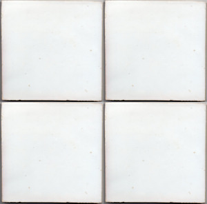 Set Of 4 Pas Calais French Original Period Desvres Antique Tile 1890 Field White