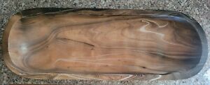 Carved Wooden Dough Bowl Trencher Tray Rustic Farmhouse Decor 20 X 7 