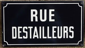 French Street Sign Plaque Rue Destailleurs Retailers Shopping Arcade Distribute