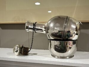 Antique Hotakold Mercury Glass Vacuum Carafe Art Deco Stempunk Thermis
