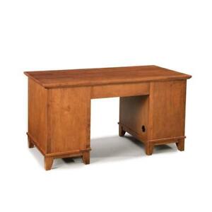 Homestyles Executive Desks 24 X30 X58 Arts And Crafts Rectangular Oak Drawer