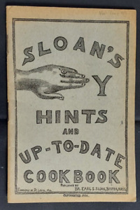 1901 Quack Medicine Book Sloan S Handy Hints Up To Date Cookbook Boston Dr Sloan