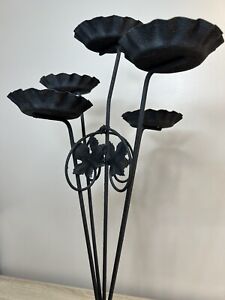 Rare Antique Plant Candle Stand Holder With 5 Arms Tiers