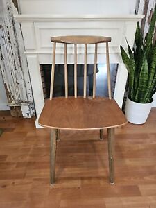Folks Pallson Danish Modern Spindle Back Teak Wood J77 Chair Fdb Mobler Denmark