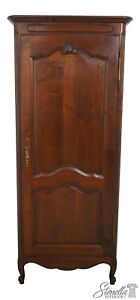 63971ec Rousseal Signed Country French 1 Door Armoire Cabinet