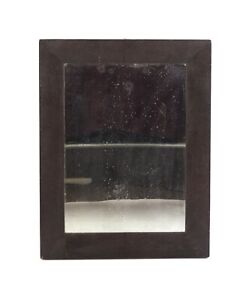 Antique 19th Century Mahogany Veneer Wood Ogee Wall Mirror