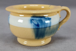 19th Century American Seaweed Decorated Yellow Ware Child S Toy Chamber Pot