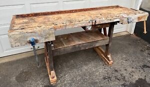 Vintage Workbench Delivery Available Antique Workbench Carpenters Workbench
