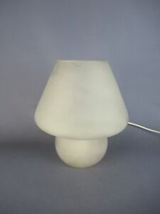 Vintage Table Lamp Design A Mushroom Glass Satin
