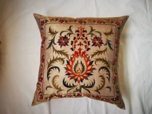 Elegant Suzani Pillows Embroidery On Silk Made In Uzbekistan Set Of 2 22