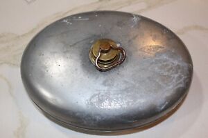 Vintage Antique Oval Metal Foot Warmer Bed Sleigh Hot Water Bottle No Dents