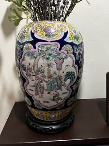 Antique Chinese Famille Rose Jar Vase Tongzhi Or Guangxu