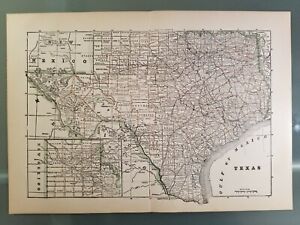 Antique Map Of Texas 19th Century County Map Cheyannes And Arrapahoes Inset 