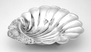 Sheffield 6 Sterling Silver Plate Clam Shell Candy Nut Bowl Footed England