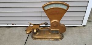 Large Antique Gold 1906 Toledo Candy Scale General Grocery Store