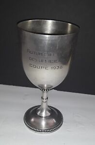 Automobile Club Des Officiers Coupe 1936 Antique French Silver Plate Cup 7 5 