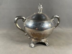 Vintage F B Rogers Silver Plated Sugar Bowl With Lid 4401