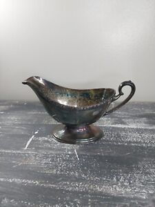 Vintage Silver Plated Gravy Boat Unknown Maker