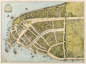 1660 Castello Plan New Amsterdam Historic Vintage Style Wall Map 20x28