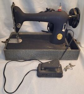 Singer Sewing Machine 1927 Portable Electric Motor Usa Simanco Antique Parts