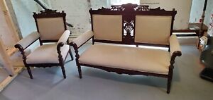 Antique Settee Loveseat Chair Antique Carved Sofa Late 1800 S Nice 