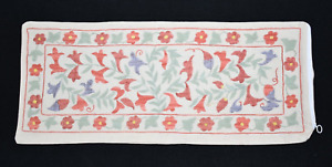 Uzbek Suzani Yastik 12 X 29 Handmade Uzbek Silk Embroidered Suzani Yastik