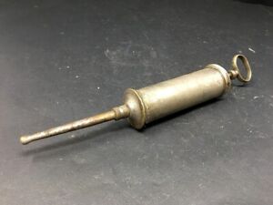Vintage Old Collectible Hand Carved Brass Silver Kerosene Stove Barrel Pump
