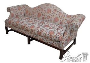 63423ec Hickory Chair Co Chippendale Style Camelback Sofa
