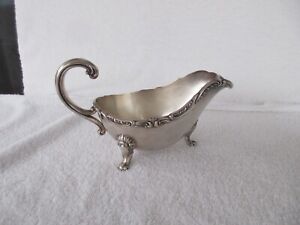 Quality Vintage 1 Pound Silverplate Gravy Boat Clean 