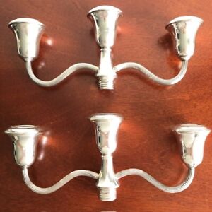 Reed Barton 9 Candelabra Arms Sterling Silver Pattern 60 Vintage Matched Pair