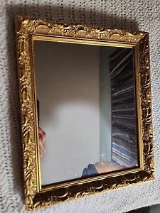 Vtg Mirror Mid Century Windsor Art Products 8x10 Wood Gold Gesso Wall Home Decor