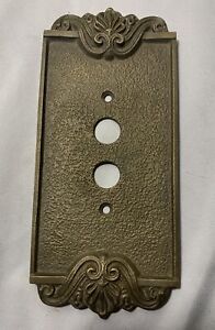 Vintage Push Button Cast Brass Switch Plates 17 Available