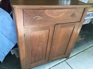 Antique Solid Walnut Country Primitive Jelly Cupboard Cabinet Circa 1850 S