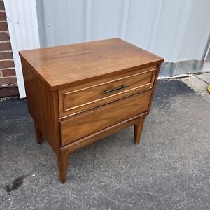 Nightstand End Table Walnut Dixie Furniture Vintage Midcentury 2 Available A 
