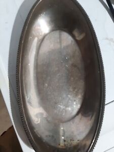 Oneida Community Queen Bess Tudor Plate Oval Bread Plate Tray Vintage