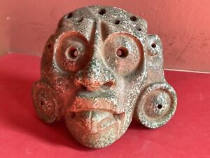 Pre Columbian Teotihuacan Mezcala Mayan Olmec Jade Funeral Mask