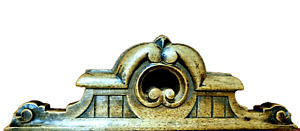 Scroll Crowned Wood Carving Pediment 11 Antique French Architectural Salvage