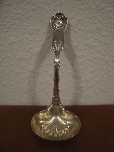 Antique American Whiting Sterling Silver Ladle W Shell Motifs