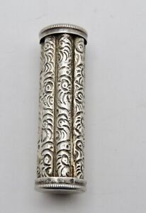 Rare Antique Sterling Silver 6 Storage Sections Sewing Needle Toothpick Holder