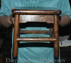 11 2 Rare Old Chinese Huanghuali Wood Carving Folk Furniture Chairs Stool