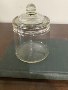 Vintage Clear Glass Apothecary Jar With Lid