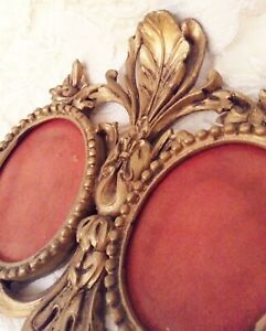 Antique Florentine Italian Carved Wood Gilt Picture Frame Mirror