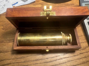 Antique Design Telescope Handheld Wooden Box Optic Nautical Pirate Scope Style