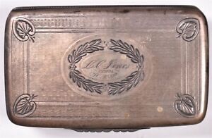 Antique Silver Keepsake Box Trinkets Intricate Engraving